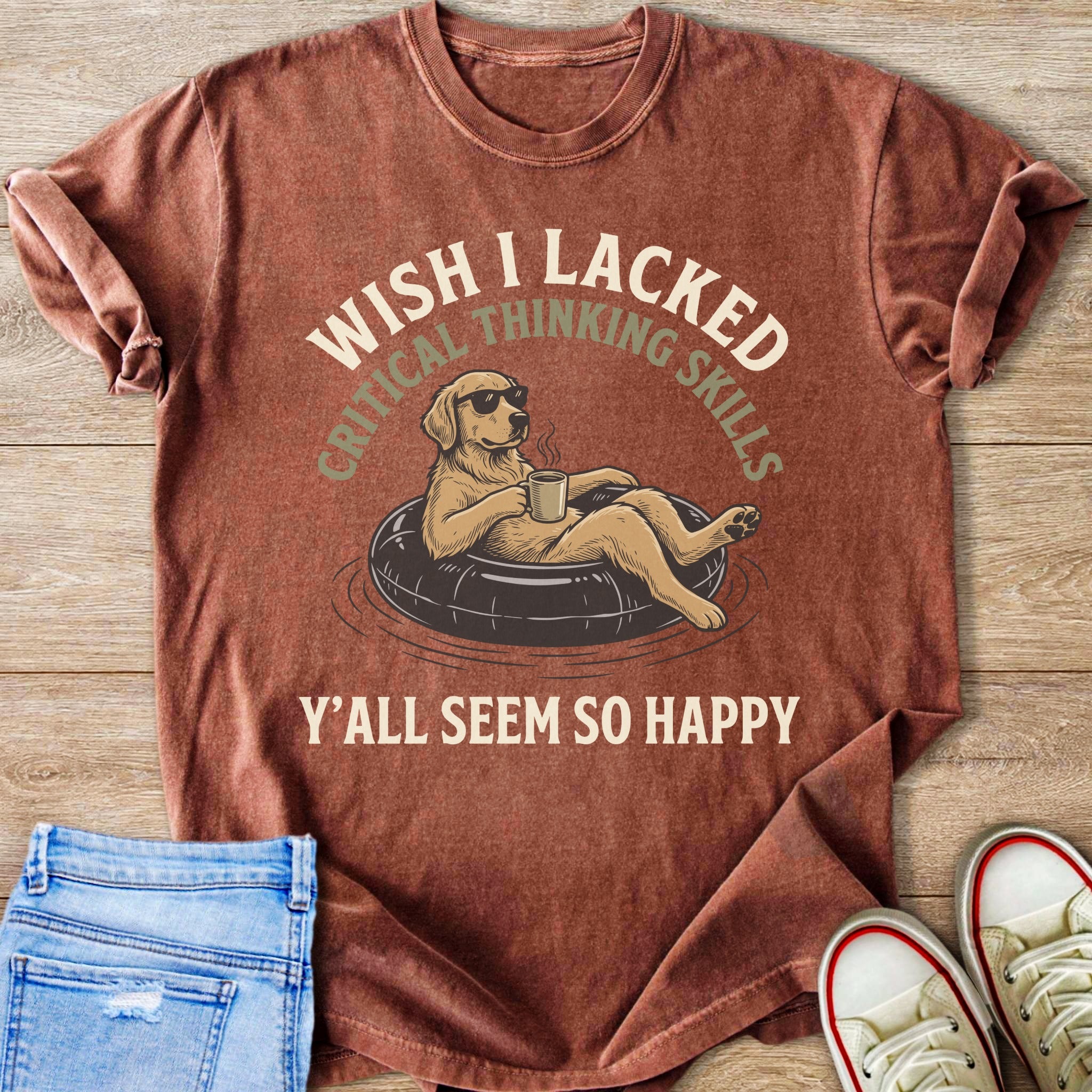Critical Thinker Golden Retriever T-Shirt