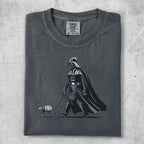 Darth Vader walks a mini-AT-AT on a leash, Comfort Colors shirt.