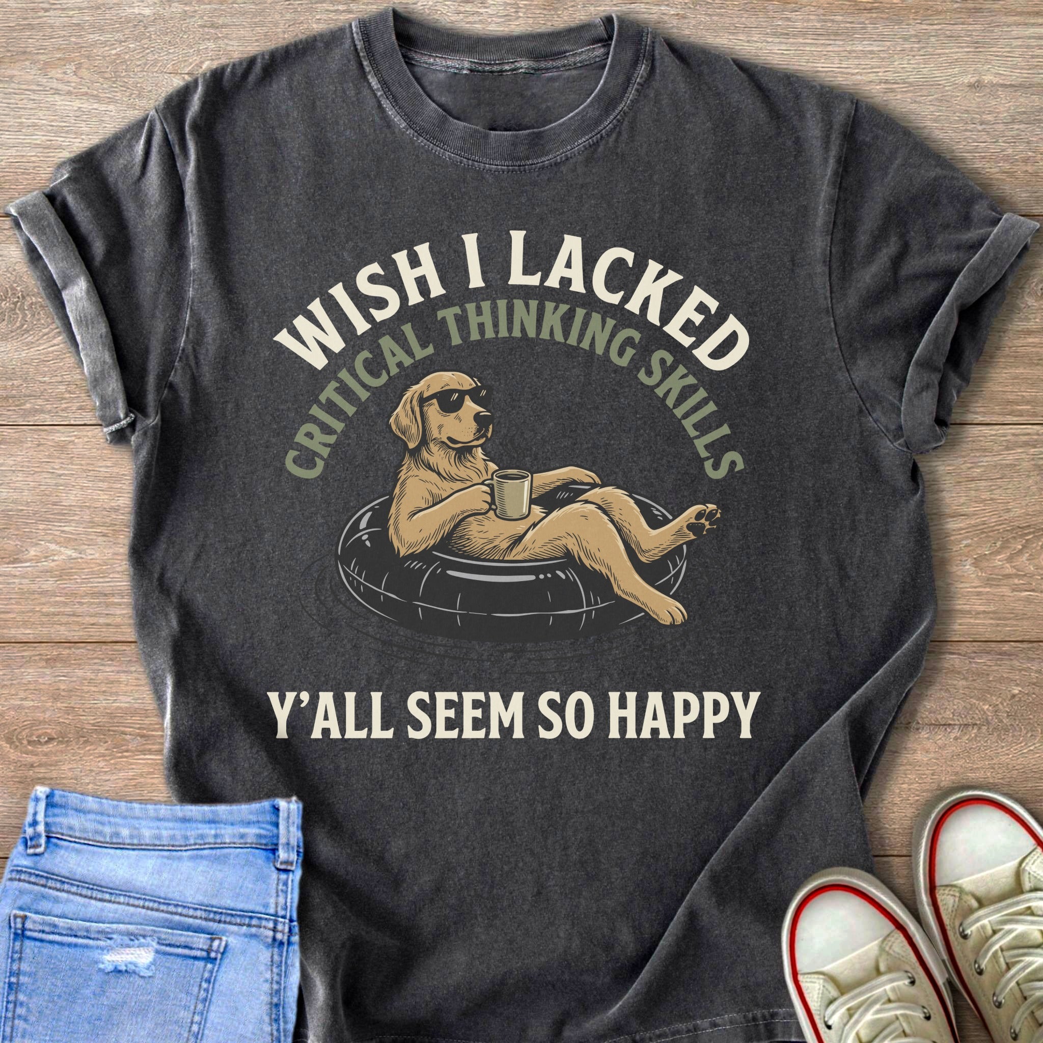 Critical Thinker Golden Retriever T-Shirt