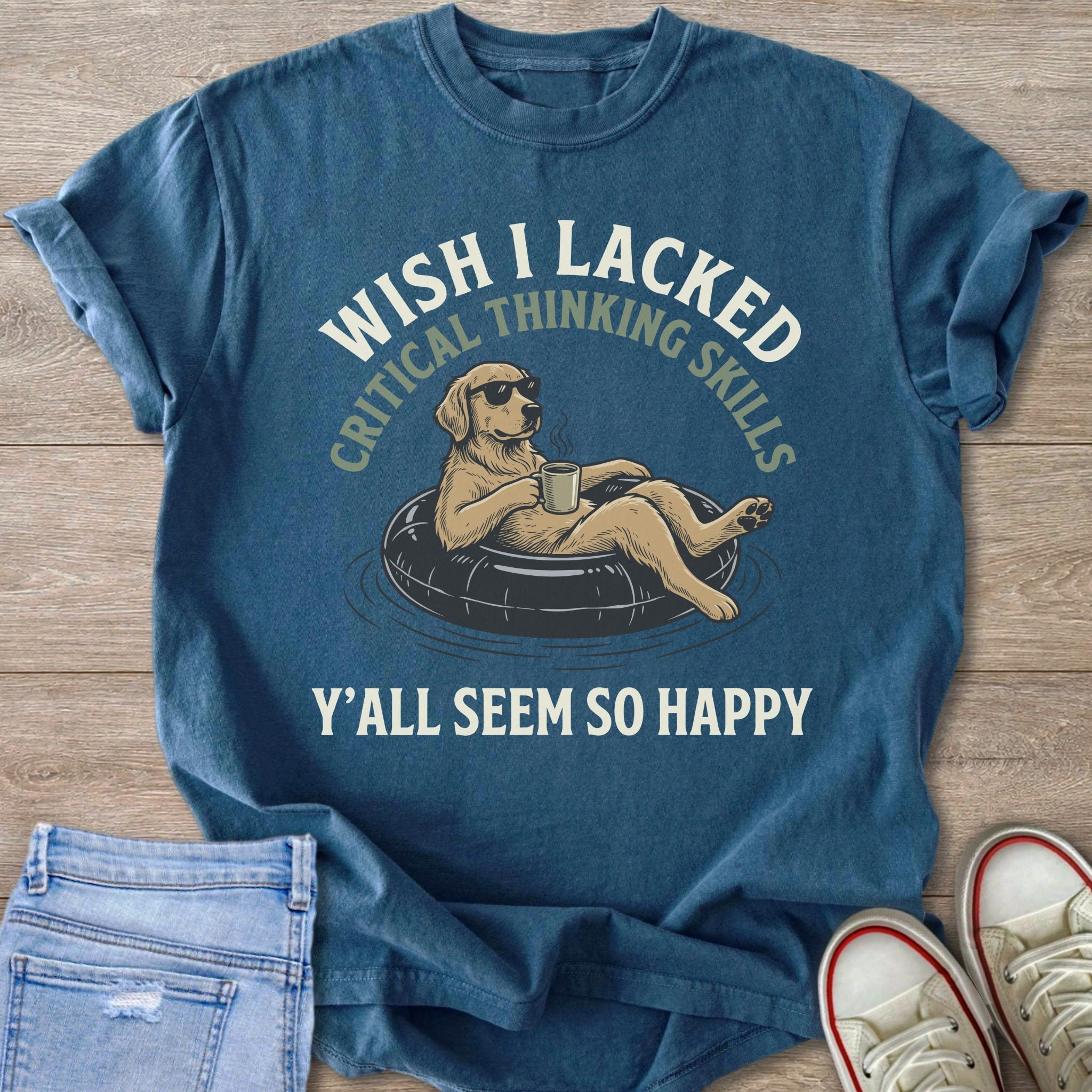 Critical Thinker Golden Retriever T-Shirt