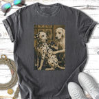 Dalmatians and a golden retriever with a tattoo gun.