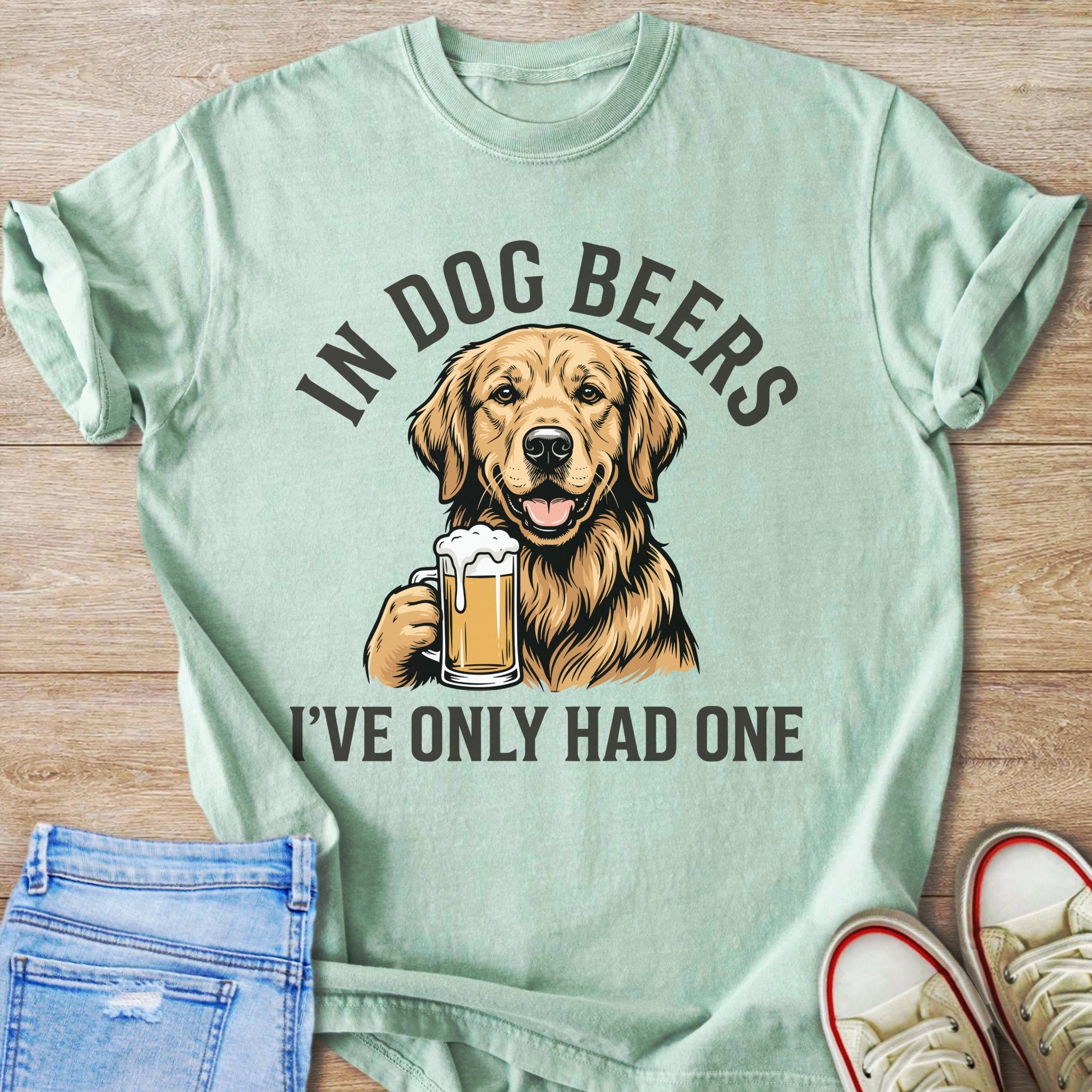 Dog Beers I've Only Had One Golden Retriever T-Shirt