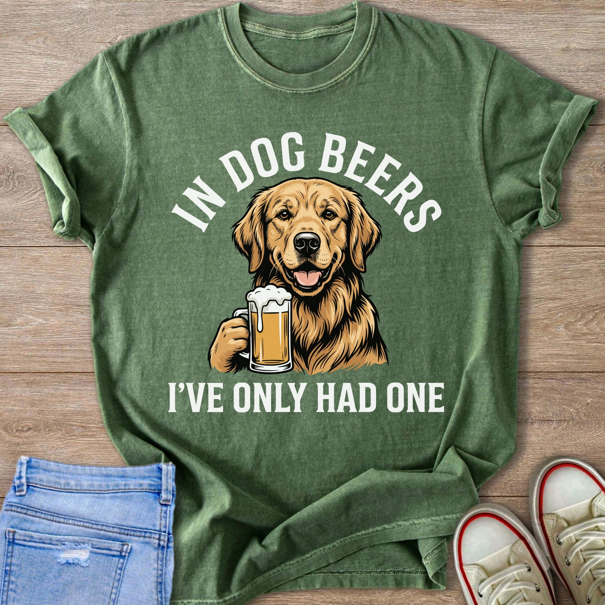 Dog Beers I've Only Had One Golden Retriever T-Shirt