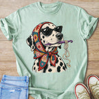 Dalmatian wearing sunglasses and