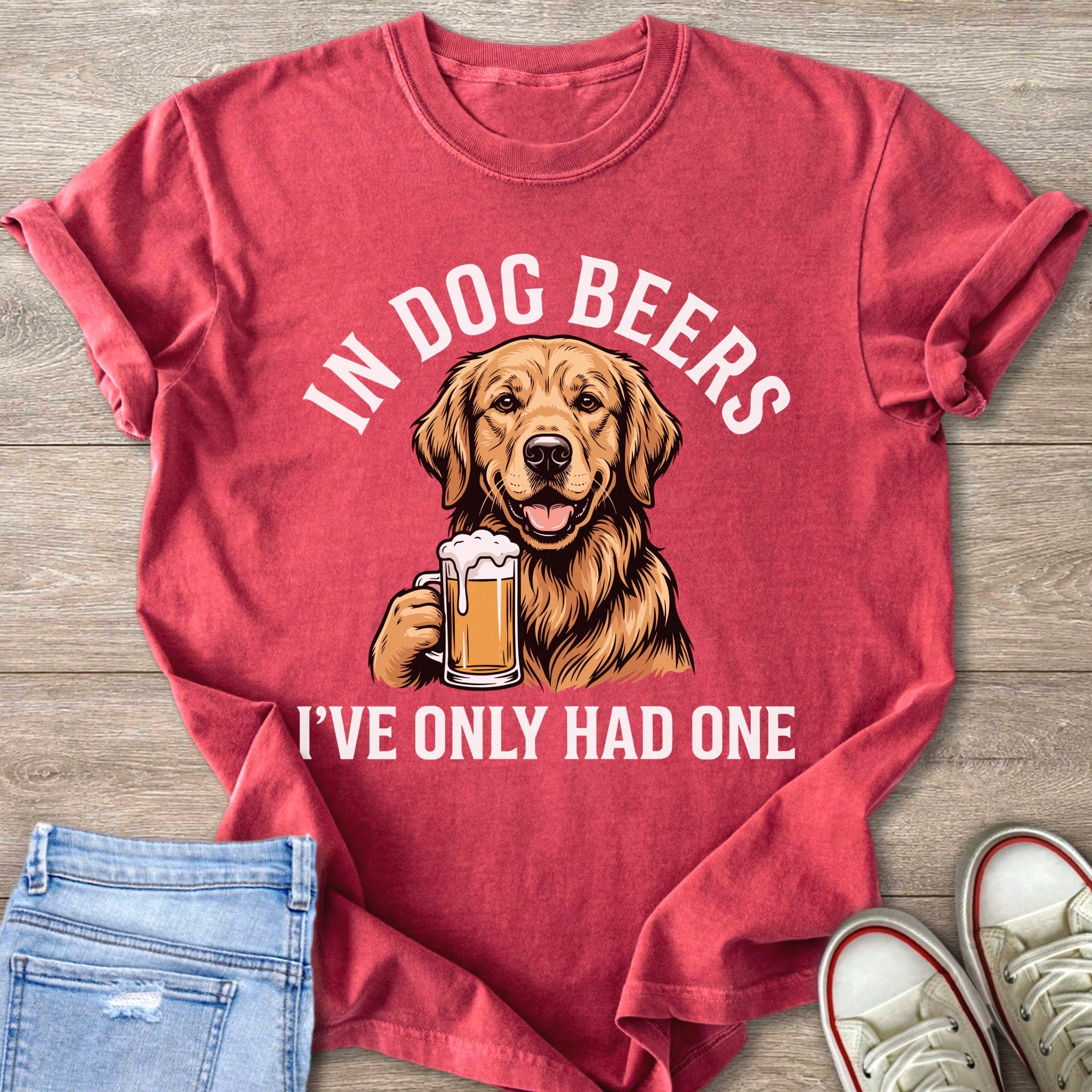 Dog Beers I've Only Had One Golden Retriever T-Shirt