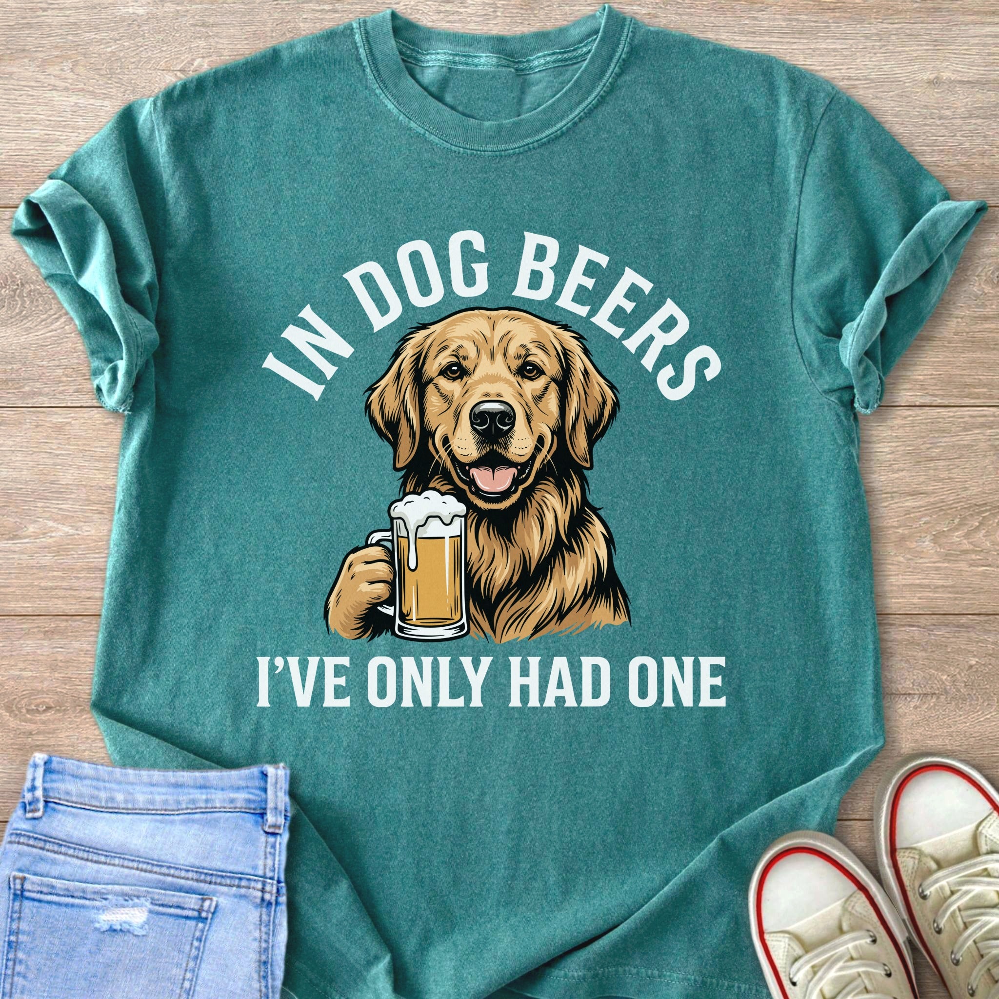 Dog Beers I've Only Had One Golden Retriever T-Shirt