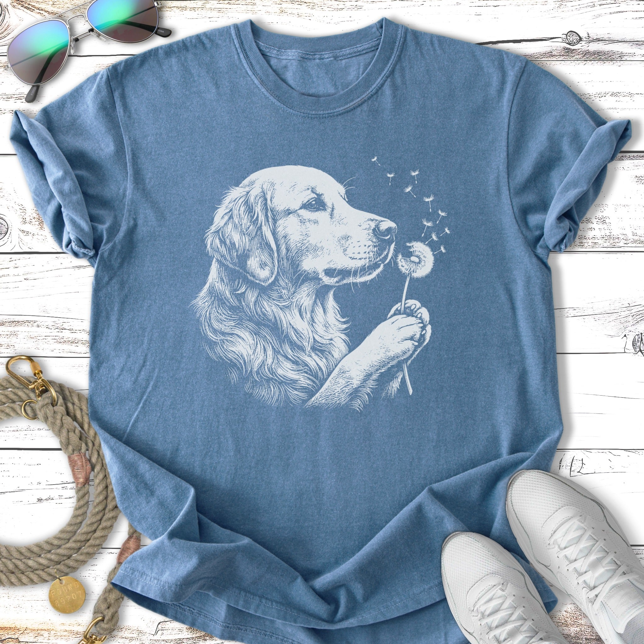Golden Retriever Dandelion Wish T-Shirt