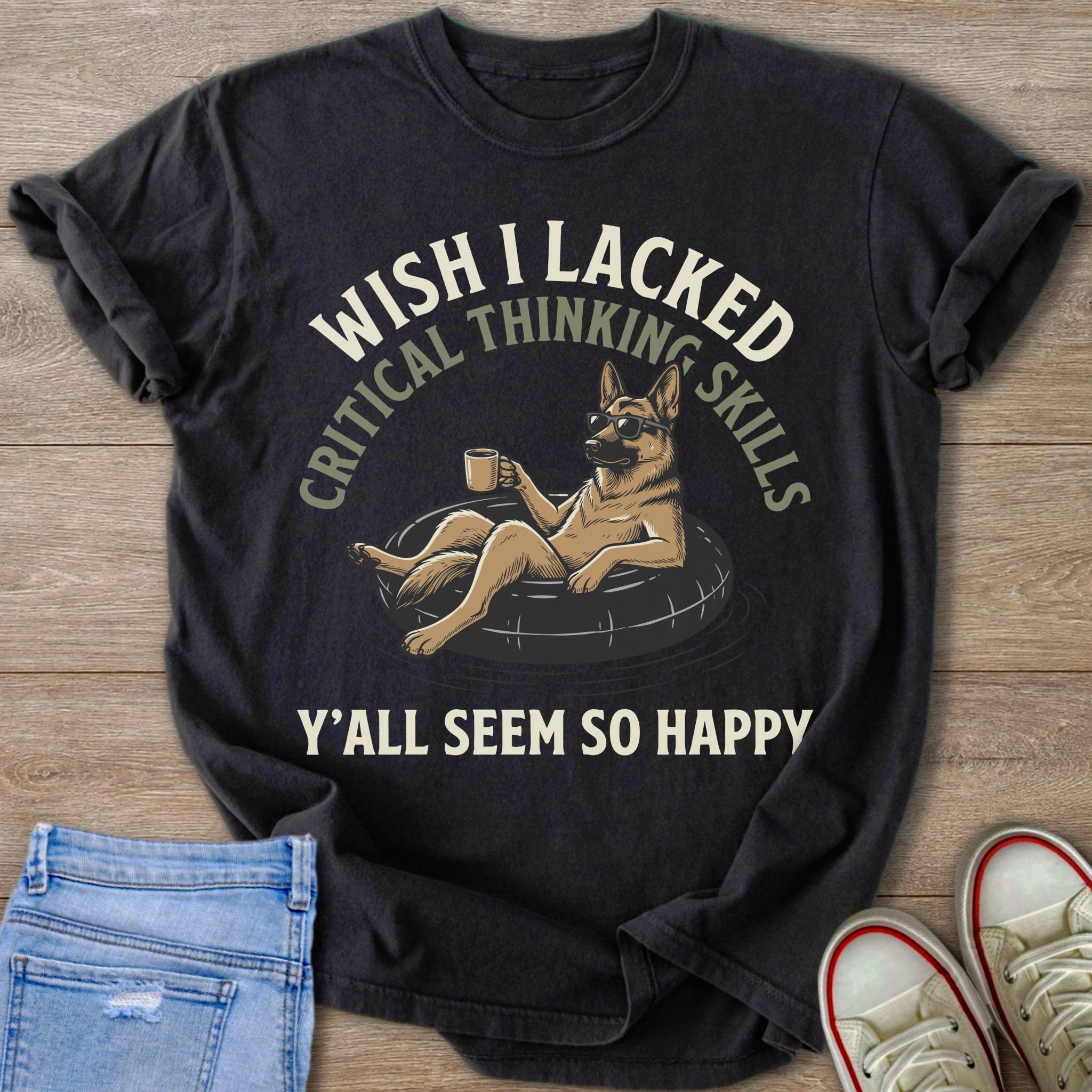 Critical Thinking German Shepherd T-Shirt