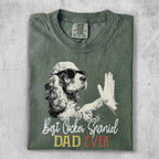 T-shirt with a dog giving a high-five, saying "Best Cocker Spaniel Dad Ever".