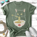 Ramen Black Cat T-Shirt