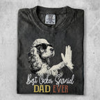 T-shirt with a Cocker Spaniel wearing sunglasses and the text "Best Cocker Spaniel Dad Ever".