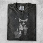 T-shirt featuring a Corgi wearing sunglasses and holding a drink.